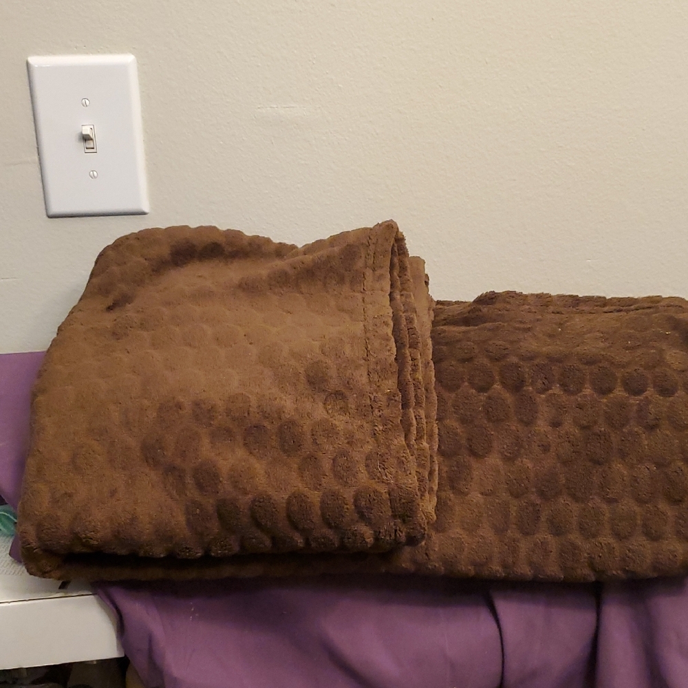 Kirklands Brown Honeycomb Throw Blanket